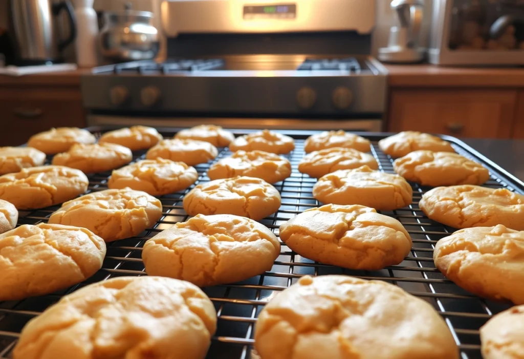 Cooling rack with freshly baked Toll House cookies, showcasing their golden brown texture, toll house cookies recipe, yummi haven, yummy haven.