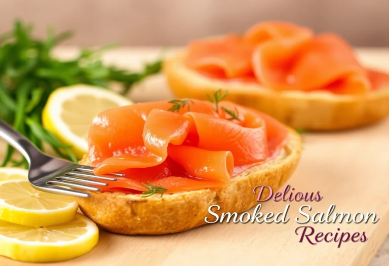 Thumbnail for smoked salmon recipe collection featuring a smoked salmon dish with lemon slices and herbs.